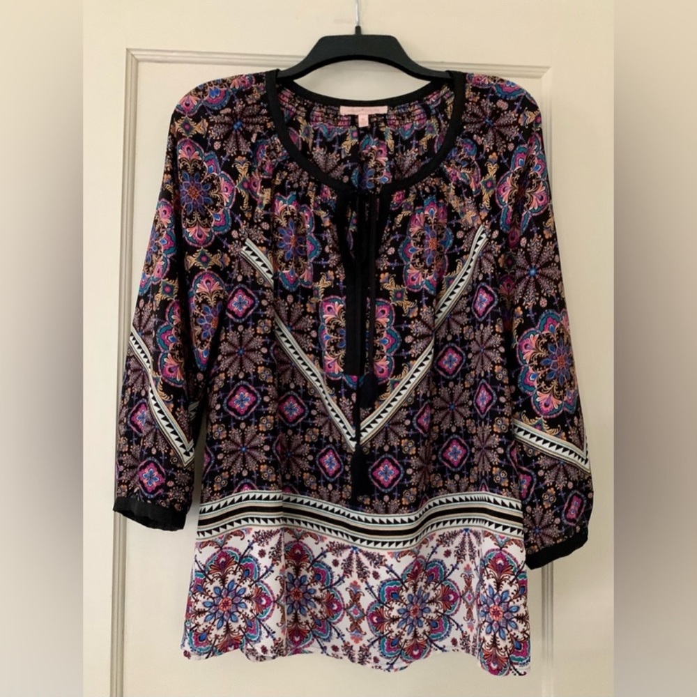 GIBSON LATIMER Floral Blouse Size M